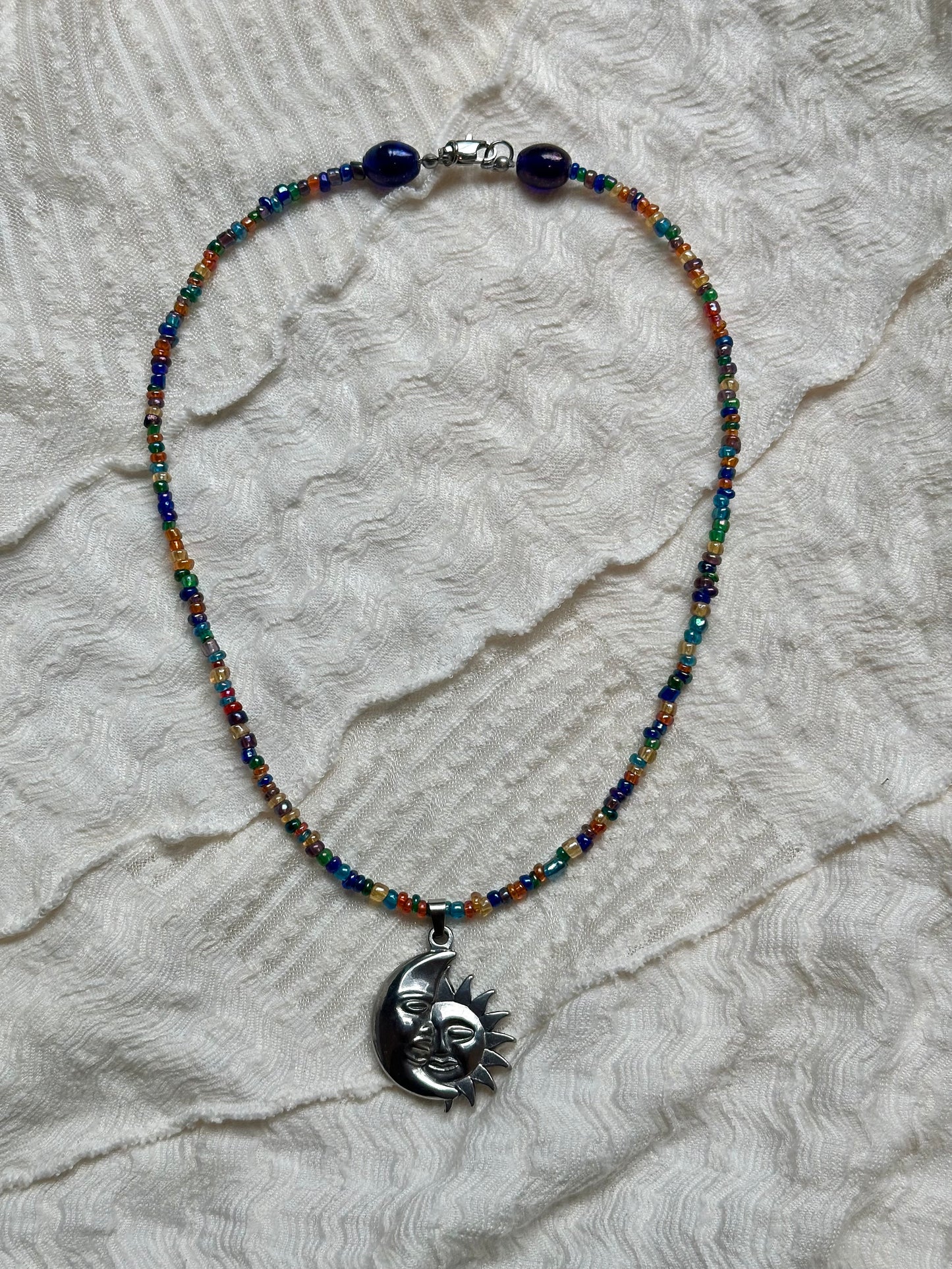 Sweet Rainbow Sun & Moon Necklace