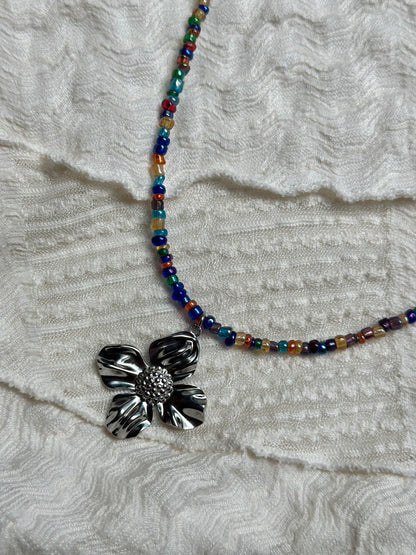 Sweet Rainbow Flower Necklace