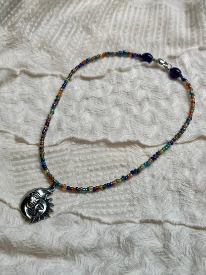 Sweet Rainbow Sun & Moon Necklace