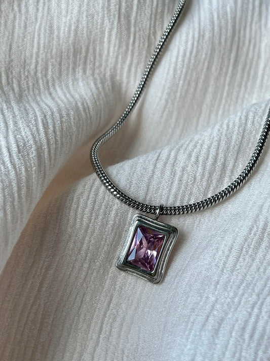 Lorelei Necklace (Silver & Pink)